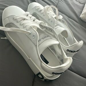 Dolce & Gabbana Portofino Women's Leather And Mesh sneakers Size 9B